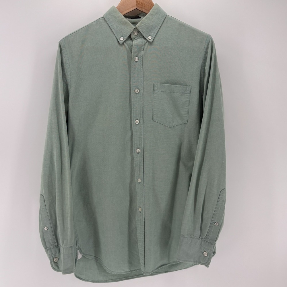 J Crew Ludlow Green Oxford Cotton Dress Shirt Light Academia Preppy